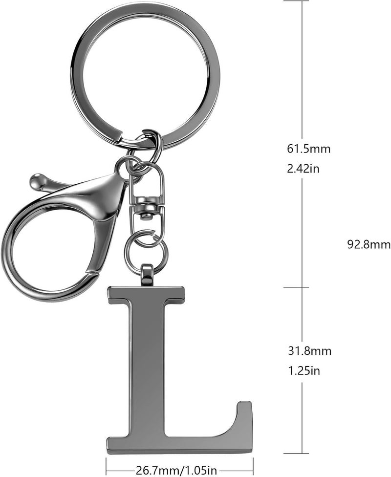 LAXPICOL Gold Letter A-Z Keychain for Women Bag Charms Purse Charms For Handbags Metal Alphabet Initial Letter Keychain - Image 5